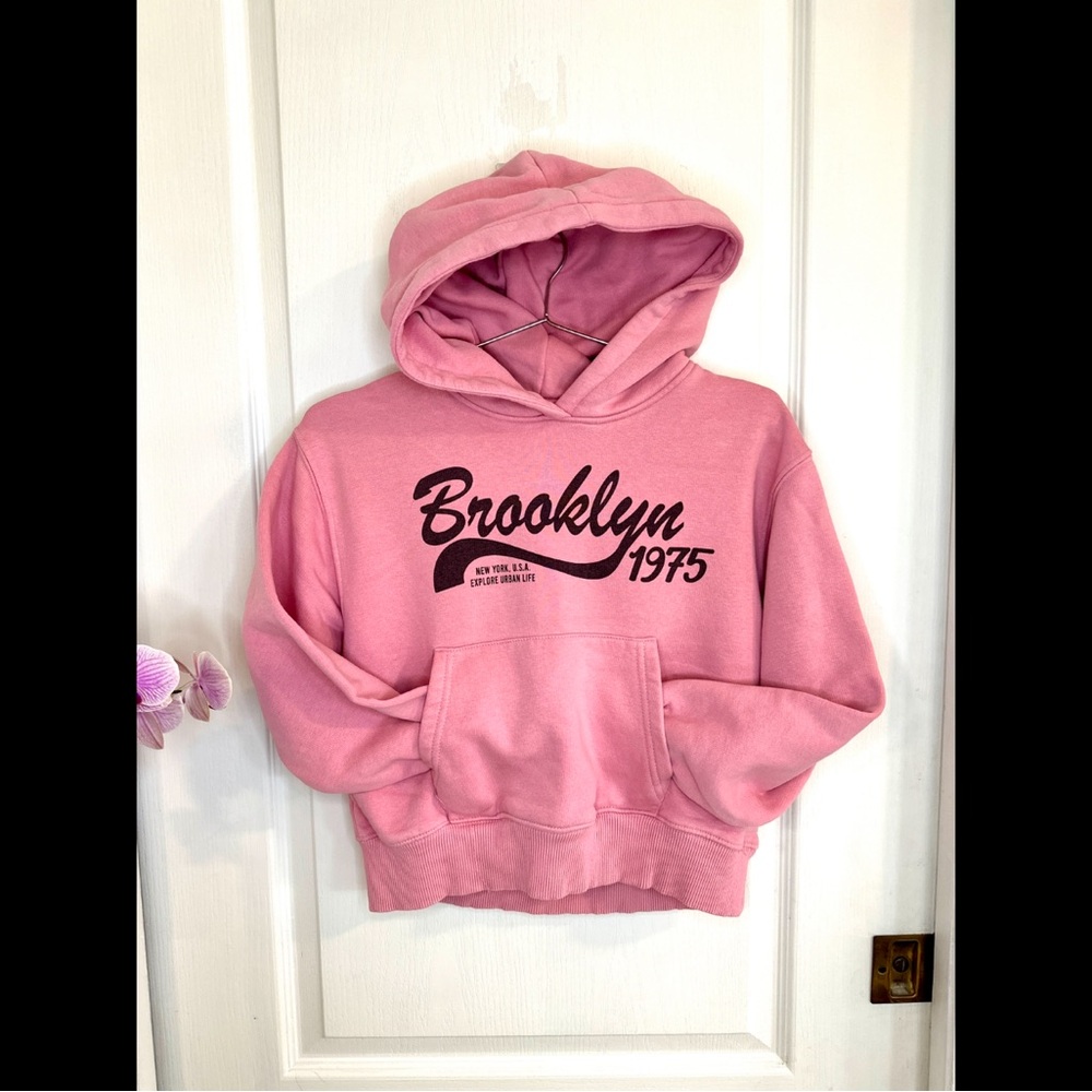 Zara Pink Brooklyn 1975 Kids Long sleeve hooded sweatshirt (9-10)